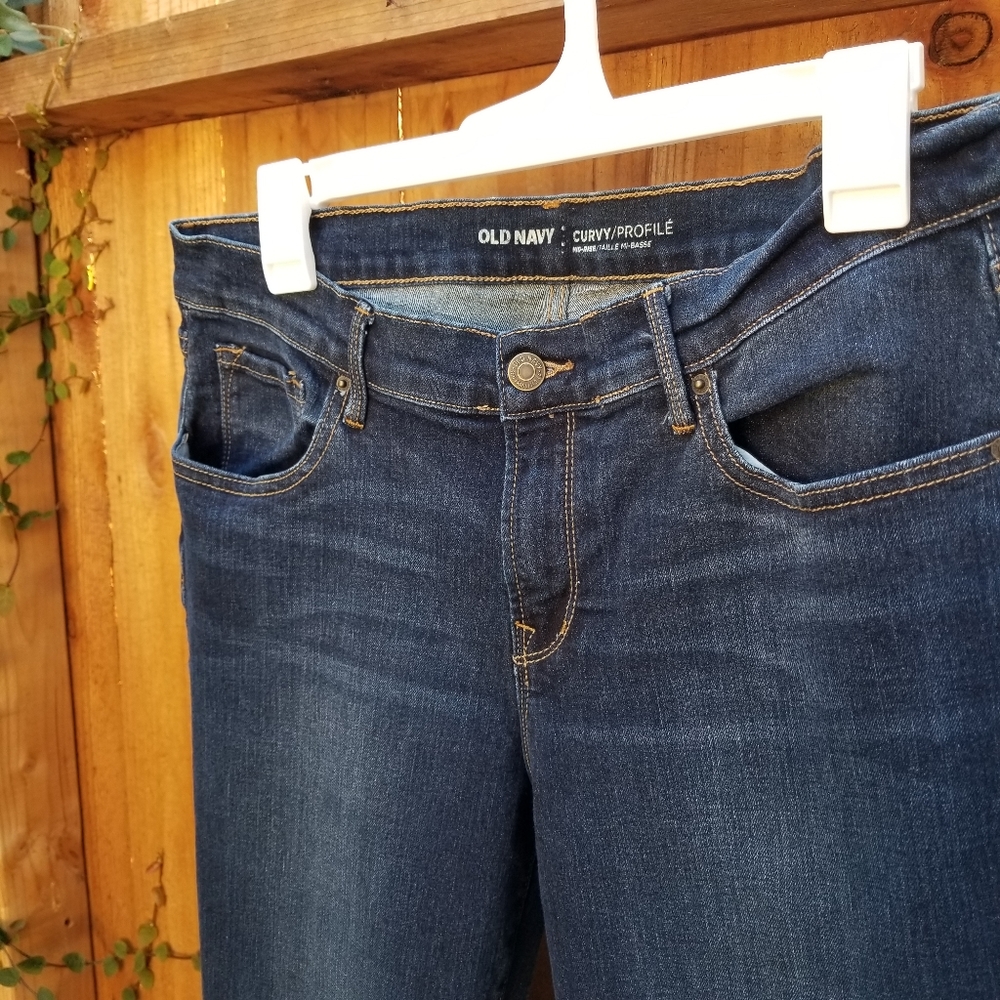 Old Navy Curvy Mid Rise Jeans RN#54023 Size 12 Reg